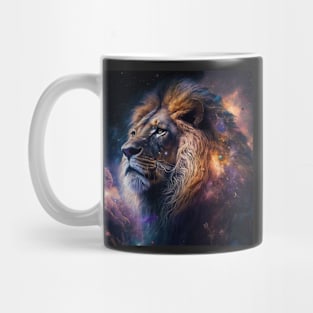 Galaxy Lion Abstract Art Mug